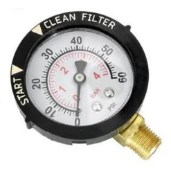 Splash - Replacement Pressure Gauge For Pentair Clean & Clear Cartridge Pool Filters